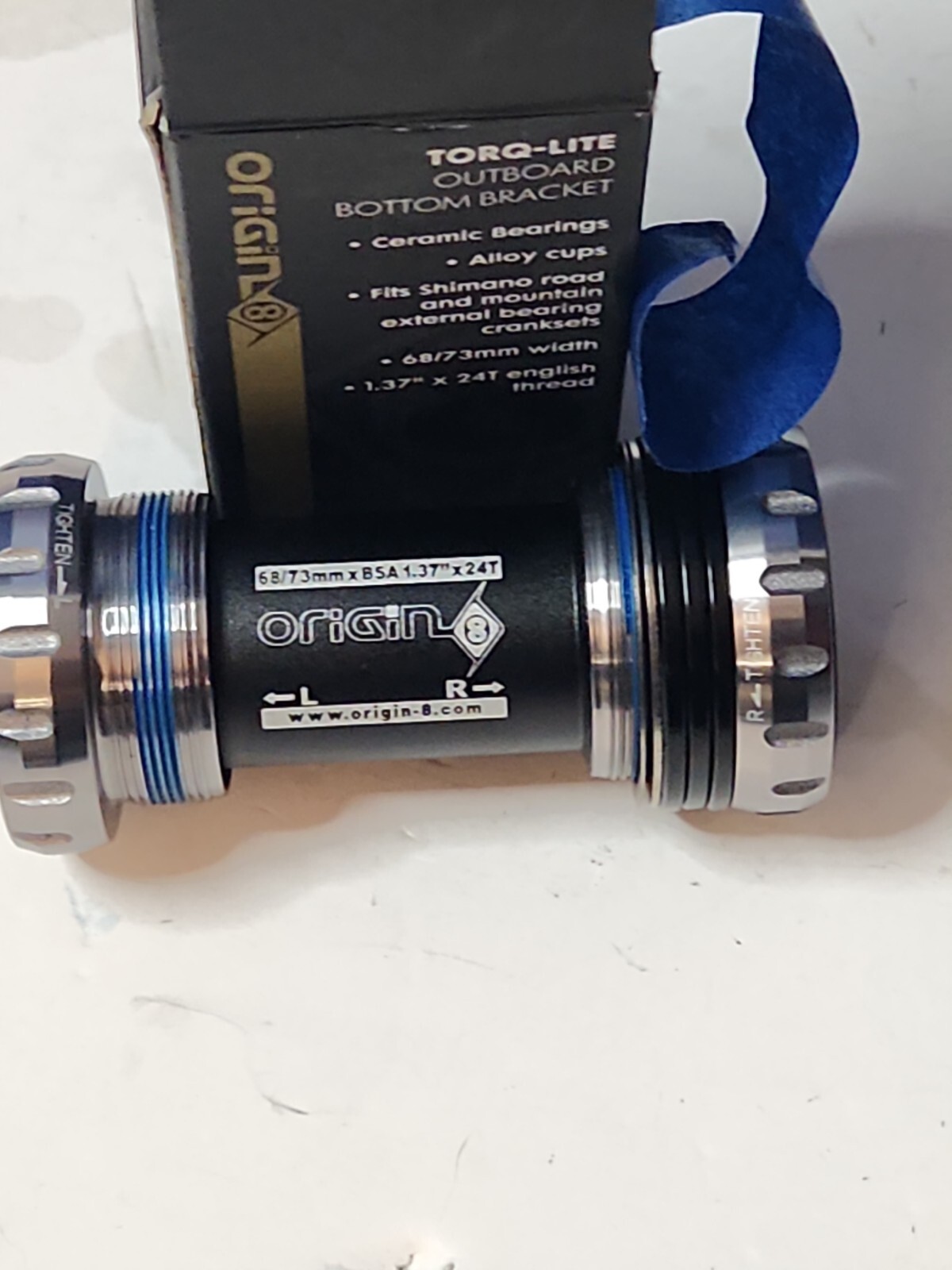 Origin-8 Torq Lite Outboard Bb Set Or8 L&r Ceramc Cup Srm Rd/mt Engbk/gy