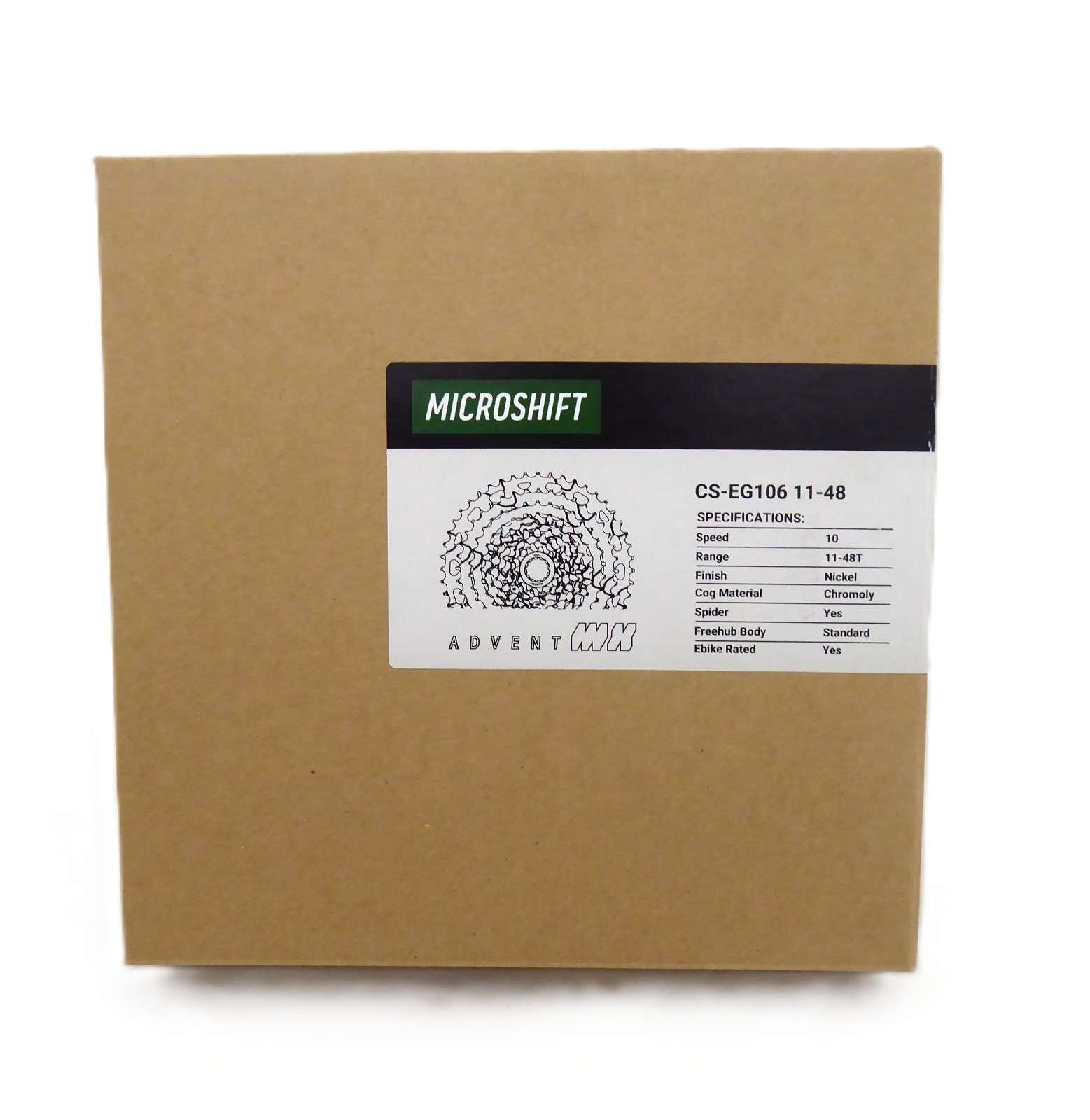 microSHIFT Advent MX G-Series 10-Speed Cassette 11-48t, Aluminum, Chromoly