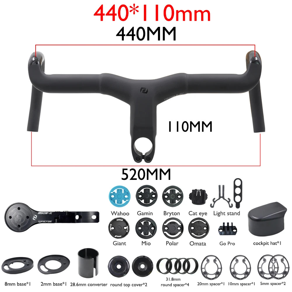Carbon Gravel Road Bike Drop Bar Internal Cable Routing with Bike Computer Mount