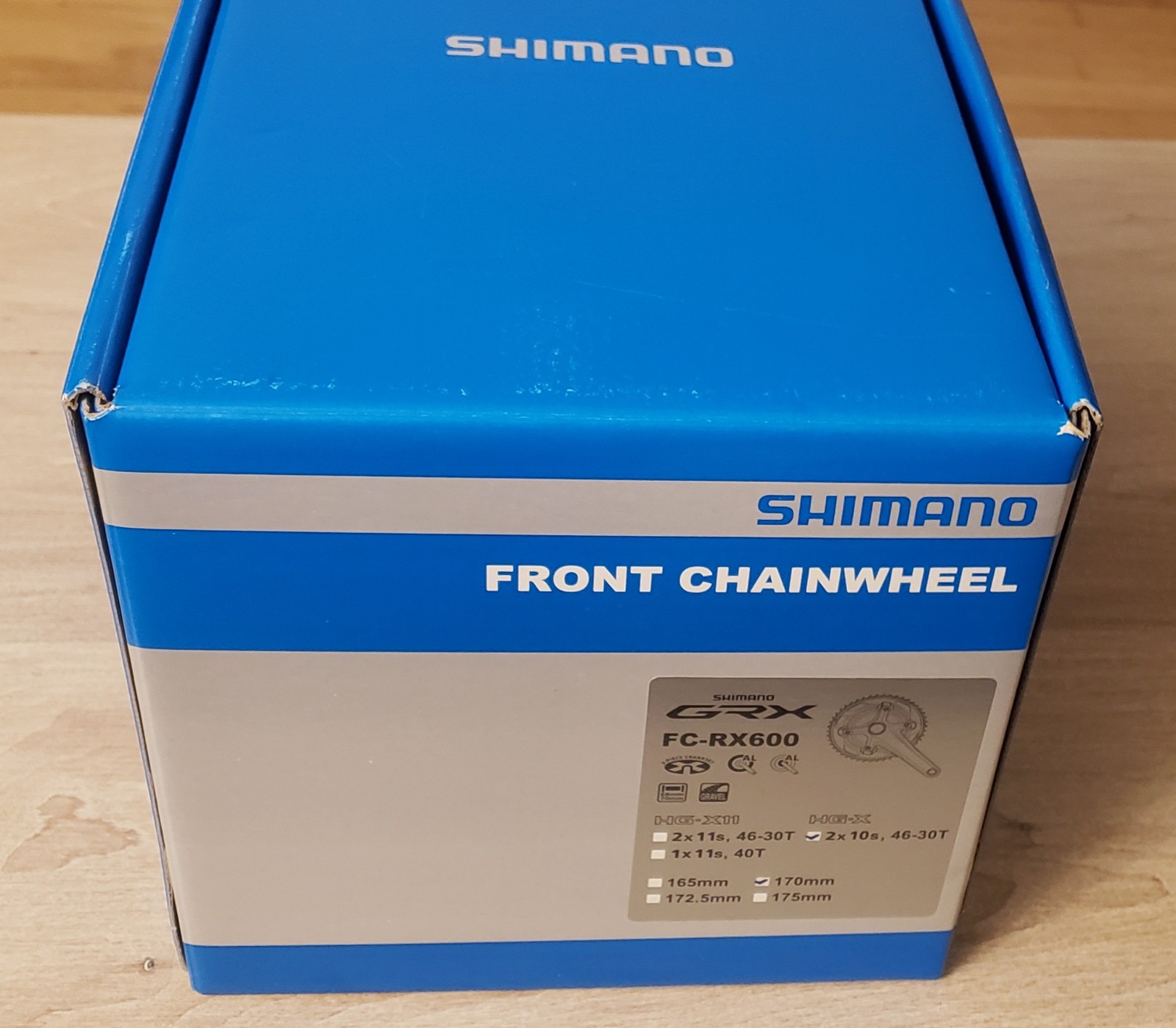 NEW! Shimano GRX Crankset Chainwheel FC-RX600 2×10 Spd 46-30T 170mm. Ships Fast