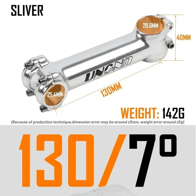 UNO Bike Stem 25.4mm 7/17/35° 60-130mm MTB Road Kalloy Alloy Black