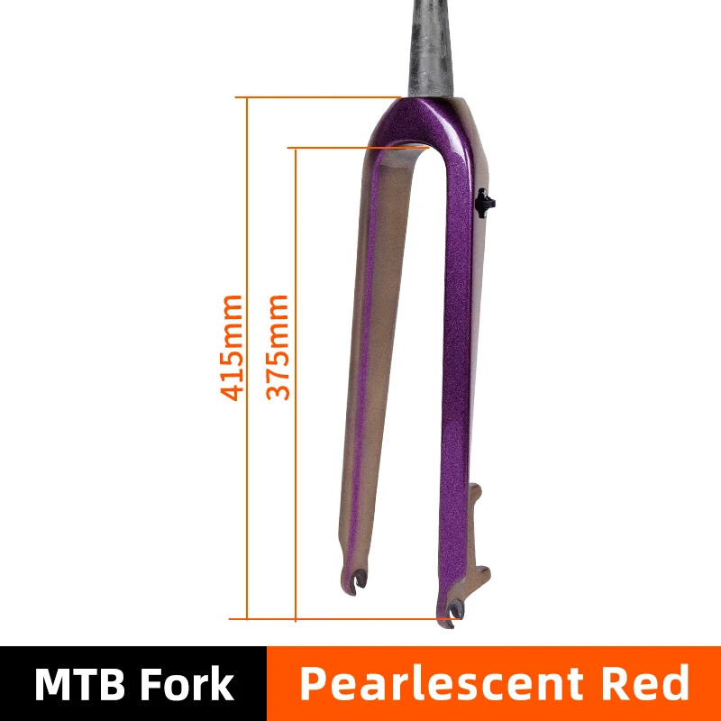 Carbon MTB Bicycle Rigid Fork Disc Brake Tapered Tube Ultralight Bicycle Fork