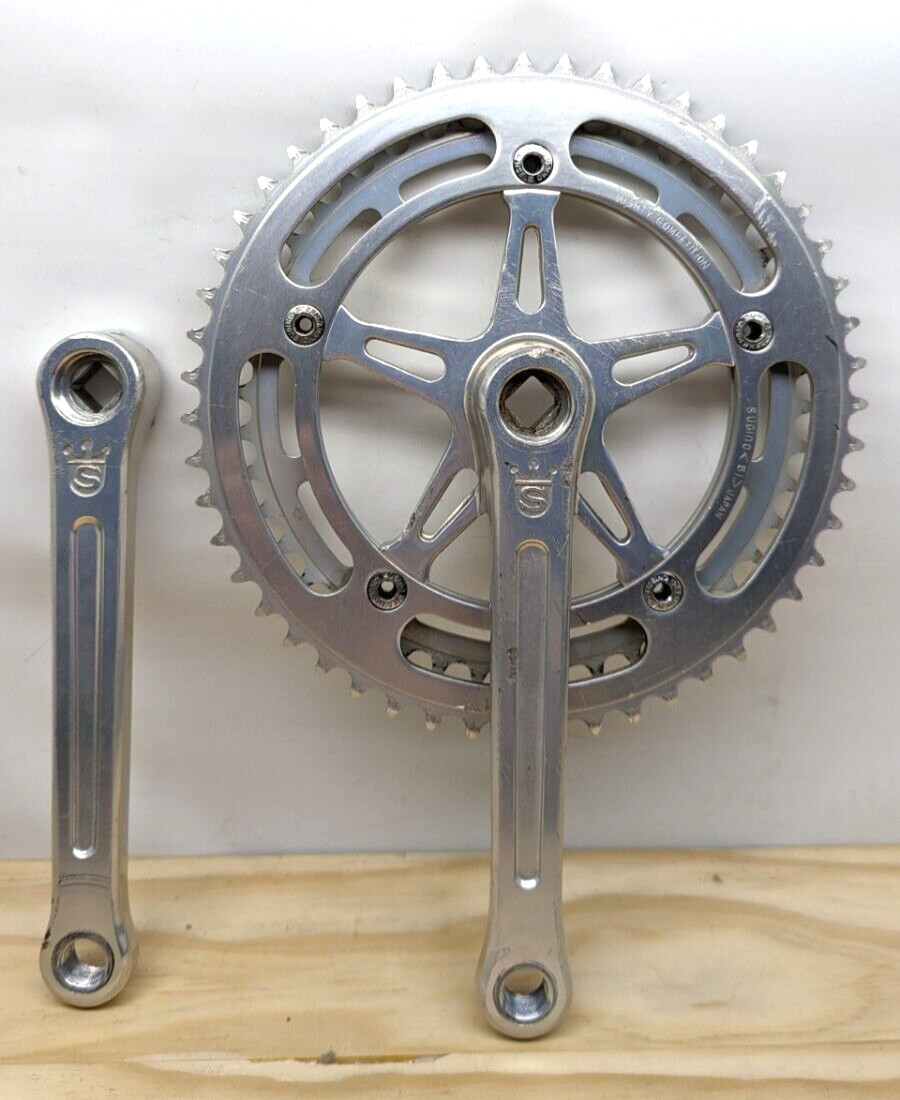 VINTAGE Sugino Mighty Competition Crankset – 171mm – 51/44 Double – Road