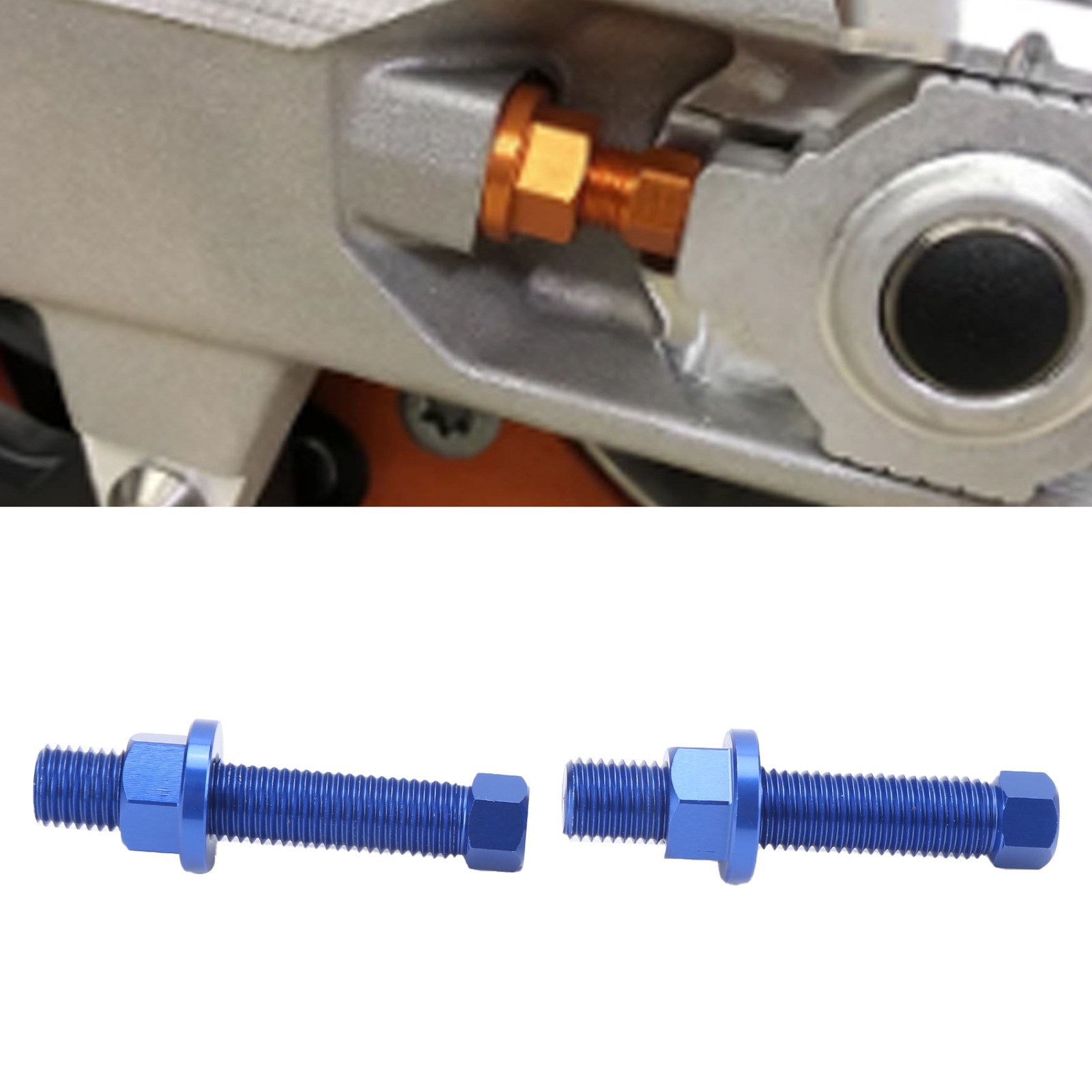 2pcs Aluminum Alloy Chain Adjuster Bolts Direct Replacement For 50304040100 JSQH