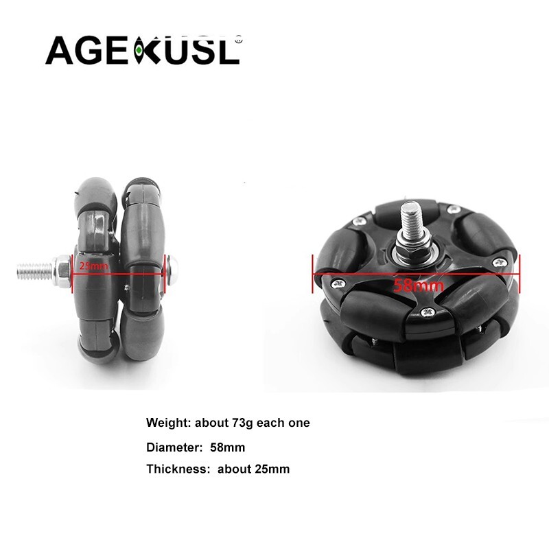 Bike Omni Easy Wheels Omni-directional Roller 58mm Ezwheels Use For Brompton