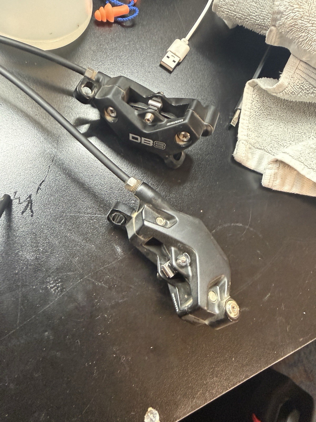 SRAM DB8 4-piston brake system front+rear 1800mm/1800mm