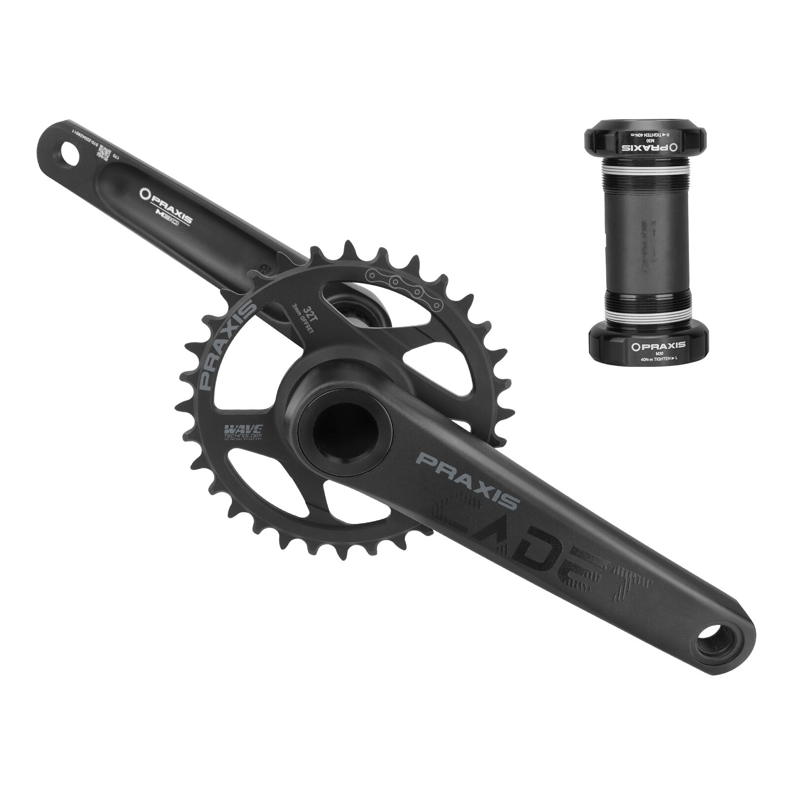 Praxis Works Cadet M30 170mm Crankset 32T Chainring with Bottom Bracket for TREK