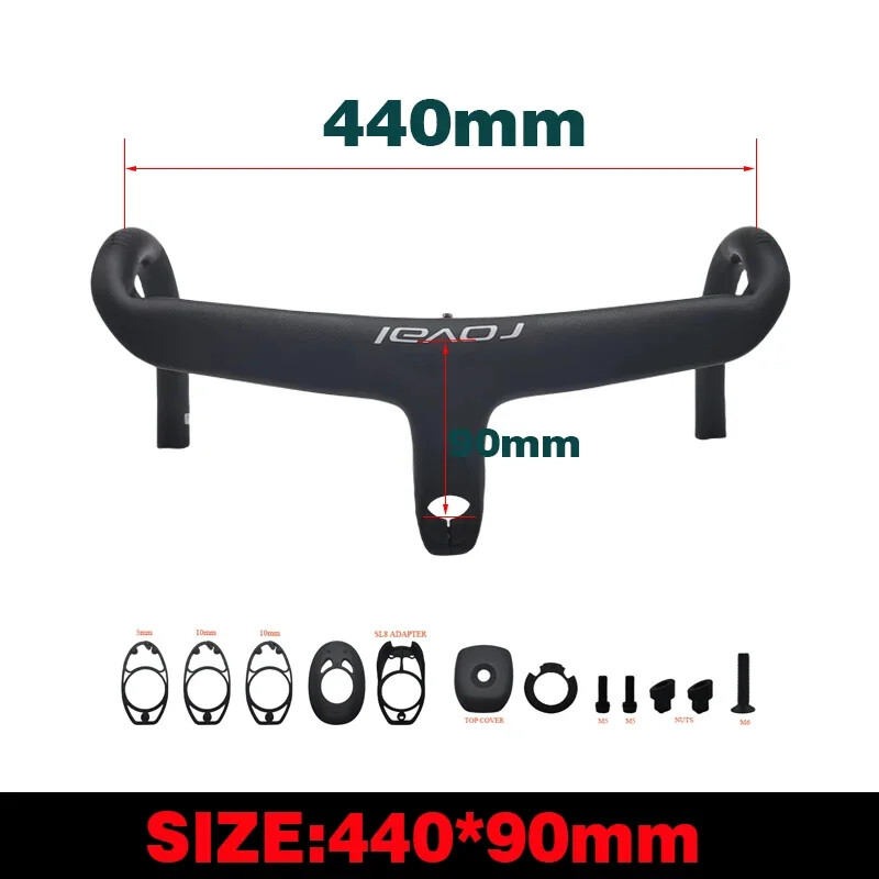 Carbon Fiber Internal Cable Routing Road Bicycle Handlebar Cockpit Di2 Drop Bar
