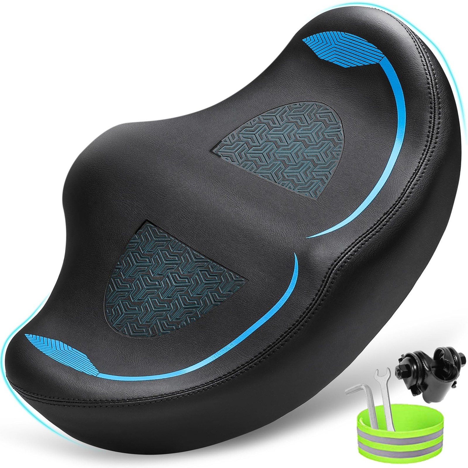 CDYWD Noseless Oversized Bike Seat for Men Women Comfort, Extra Wide Padded B…