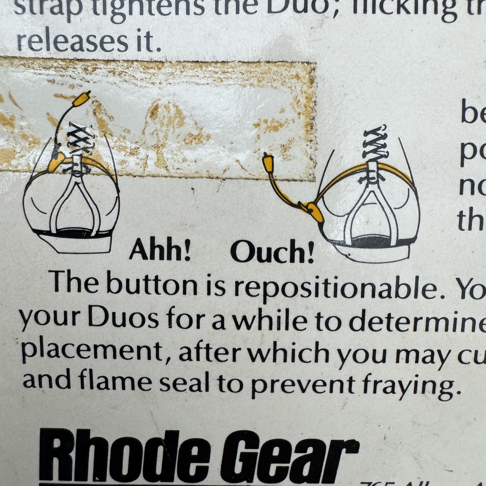 Vintage Rhode Gear Duo Pedal Strap System Cycling Toe Straps Black 50g