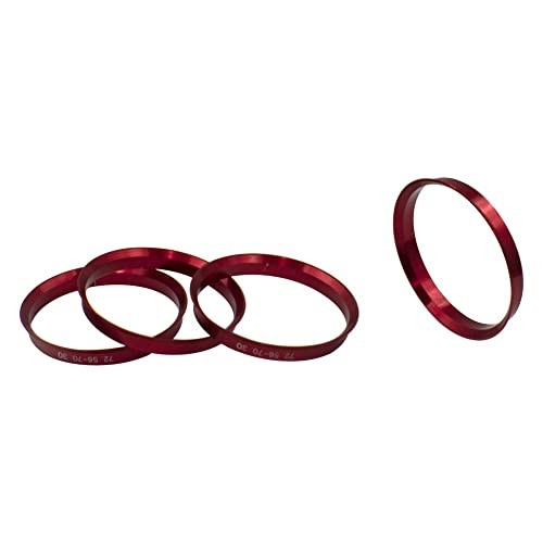 4 Pcs Aluminum Hub Centric Rings OD 72.56mm ID 67.10mm Fits 72.56mm OD Metal
