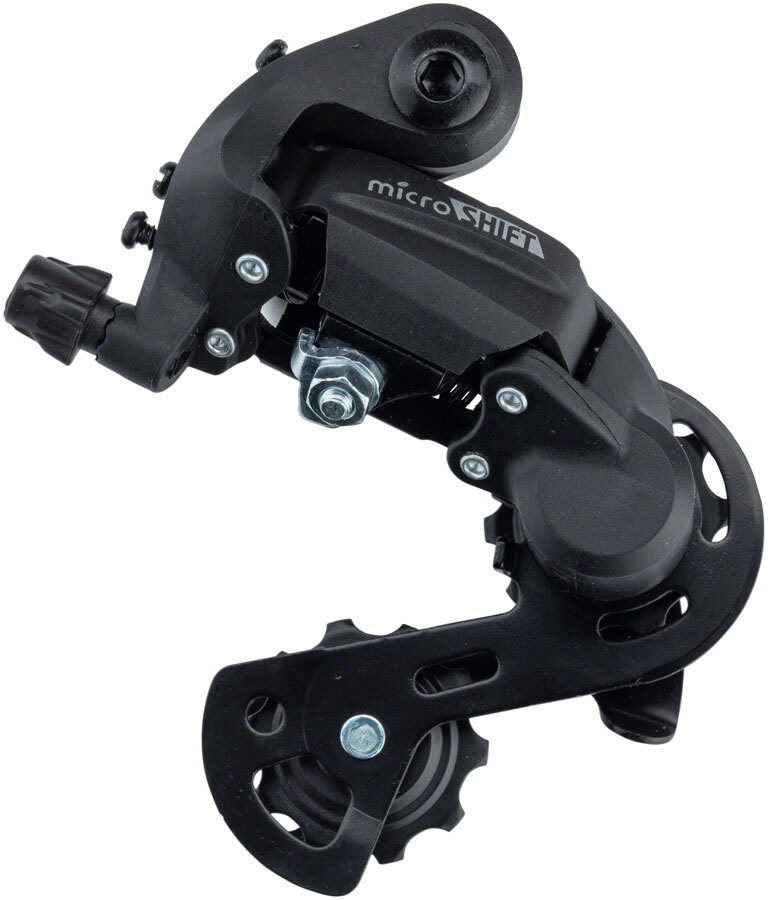 microSHIFT M21 Rear Derailleur – 6,7 Speed, Super Short Cage, Black
