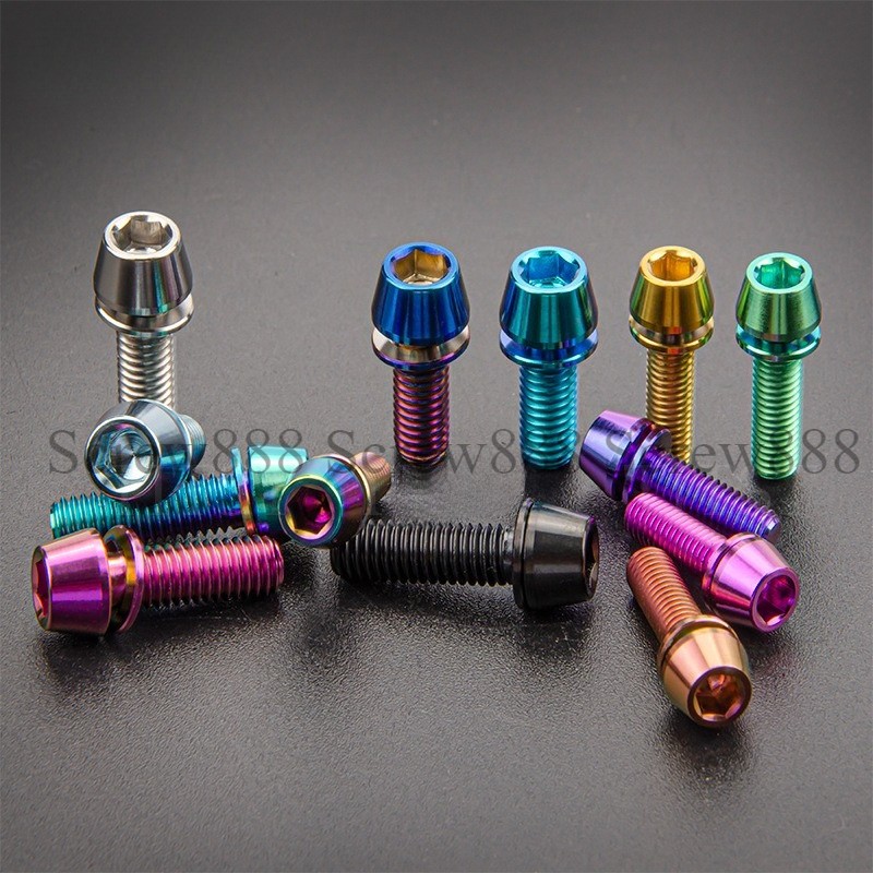 Titanium Allen Screw Taper Cone Head Bolts With Washer M6*16 18 20mm