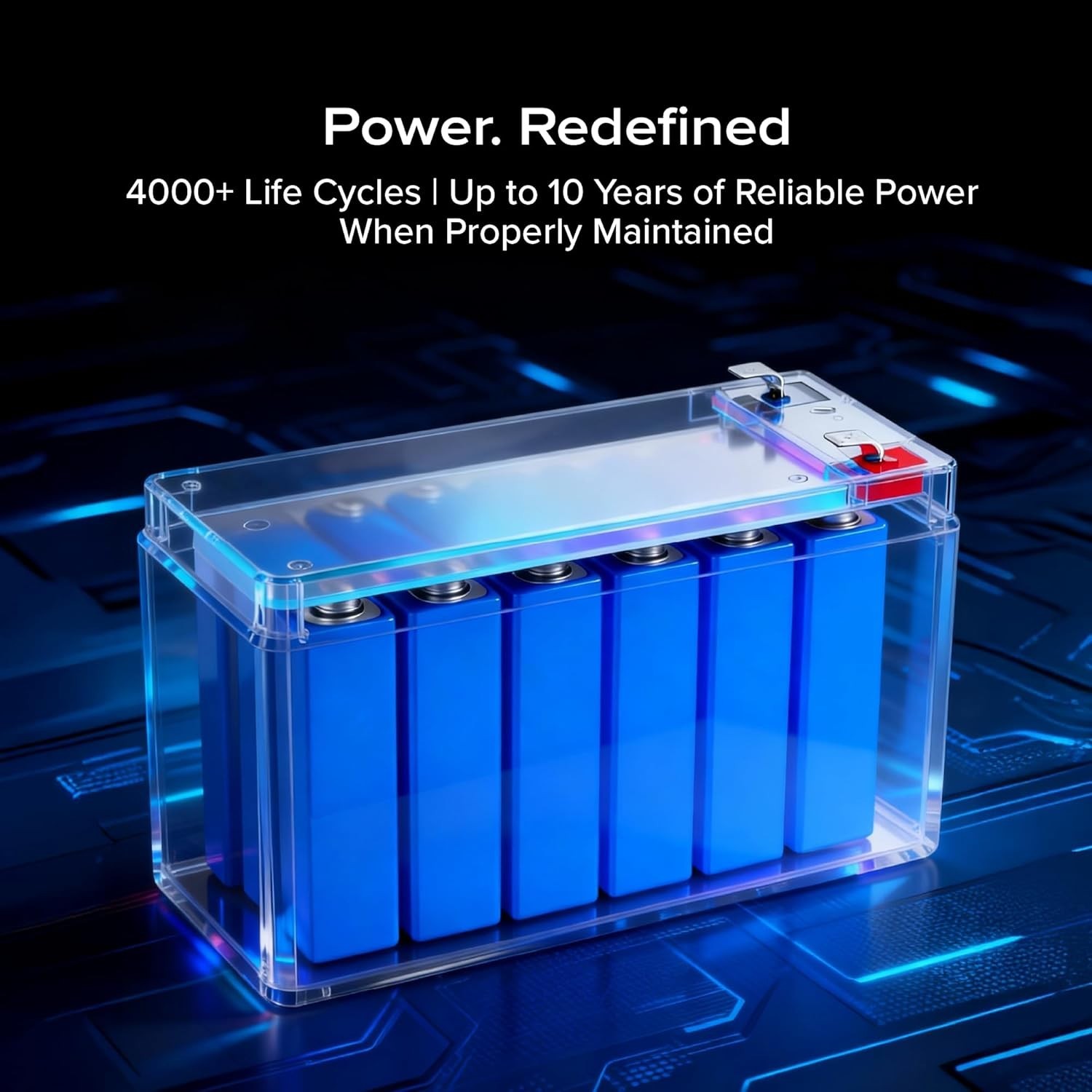 ECI Power 12V 10Ah Lithium LiFePO4 Deep Cycle Rechargeable Battery | 2000-500…