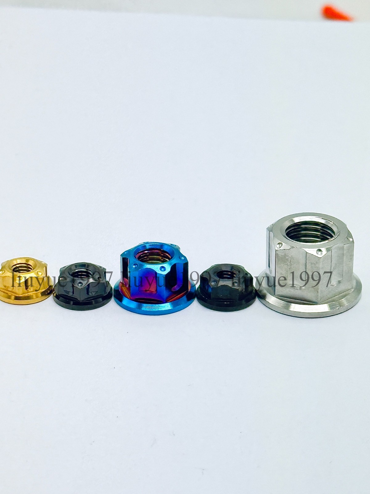 4pcs Titanium Nut M6 M8 M10 M12 M14 M16 Fancy Flange Ti Nuts For Bike Motoycycle