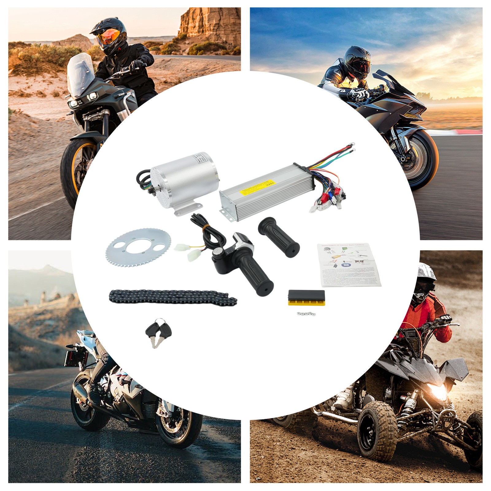 Electric Brushless Motor Kit 48V 2000W DC For E-bike Scooter Bicycle Conversion!