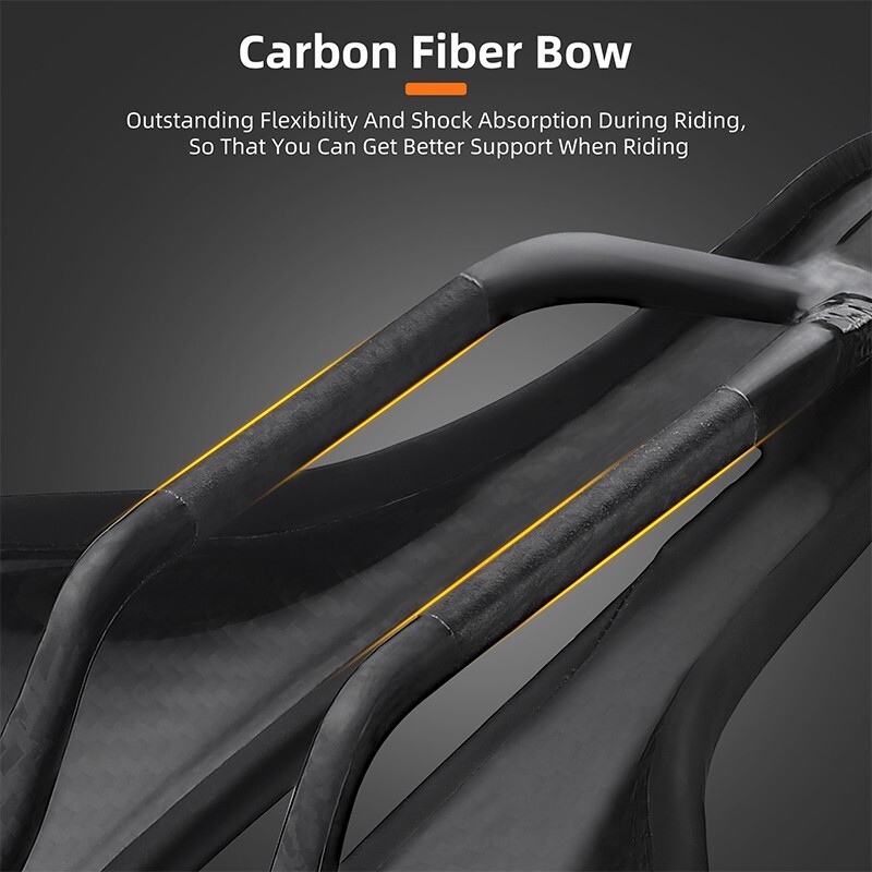 WEST BIKING Carbon Fiber Bicycle Saddle Hollow Short Nose Road Bike Seat Saddle