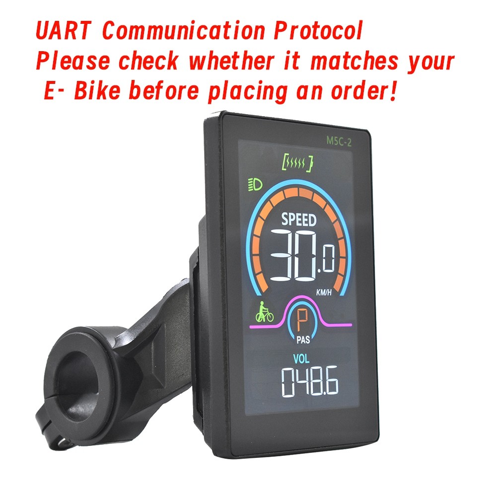 M5C-2 E-Bike Bluetooth LCD Display Meter Electric Scooter Speedometer LCD1643