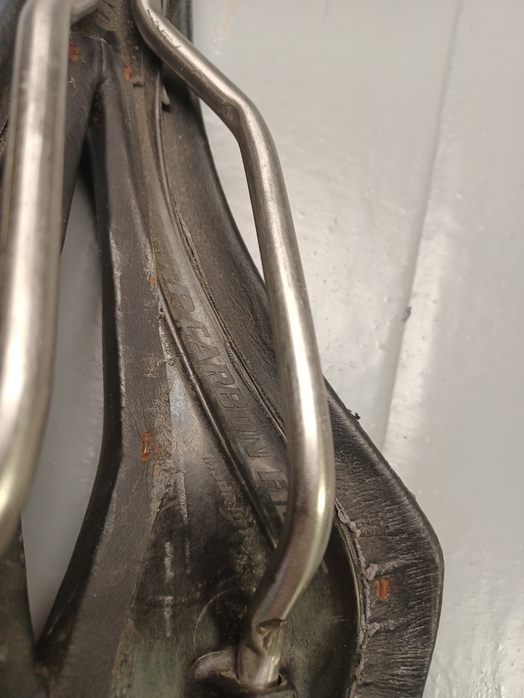 Vintage Selle San Marco Era Bicycle Saddle Seat Italy Aymano Carbon Fiber Used