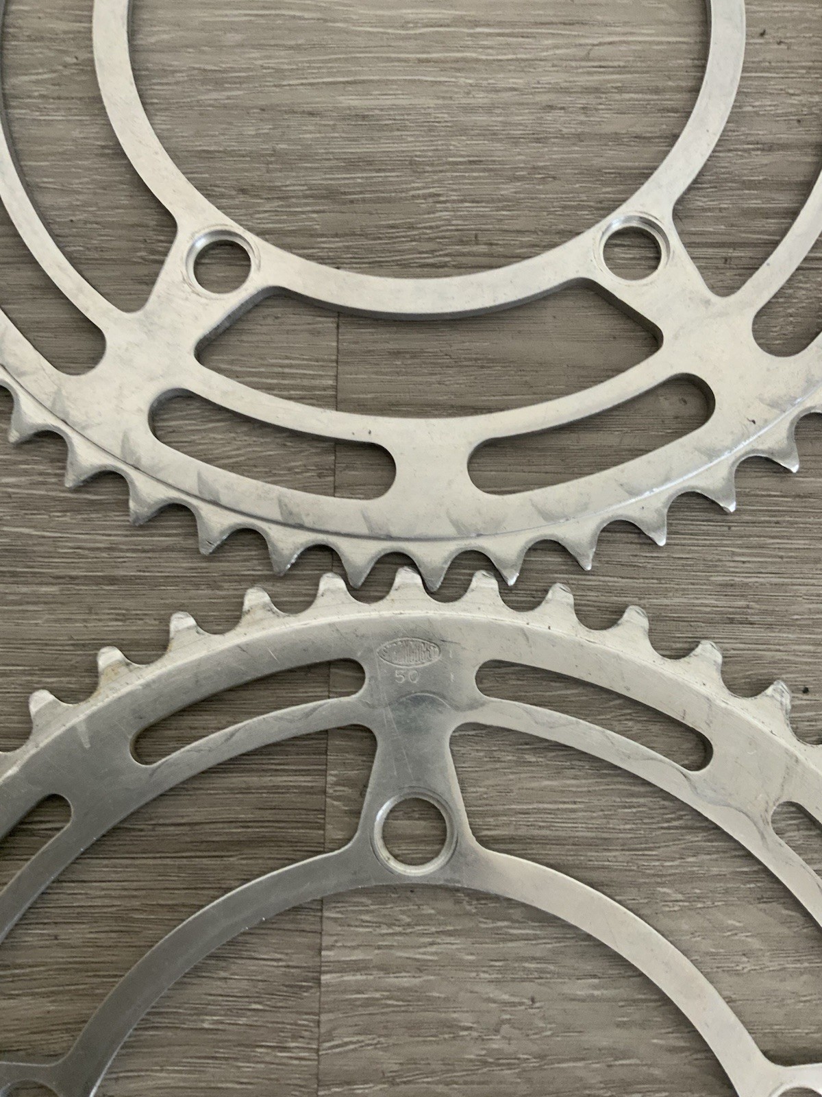 STRONGLIGHT CHAIN RINGS (2) 50-52 TOOTH 122 BCD 6, 7 , OR 8 SPEED