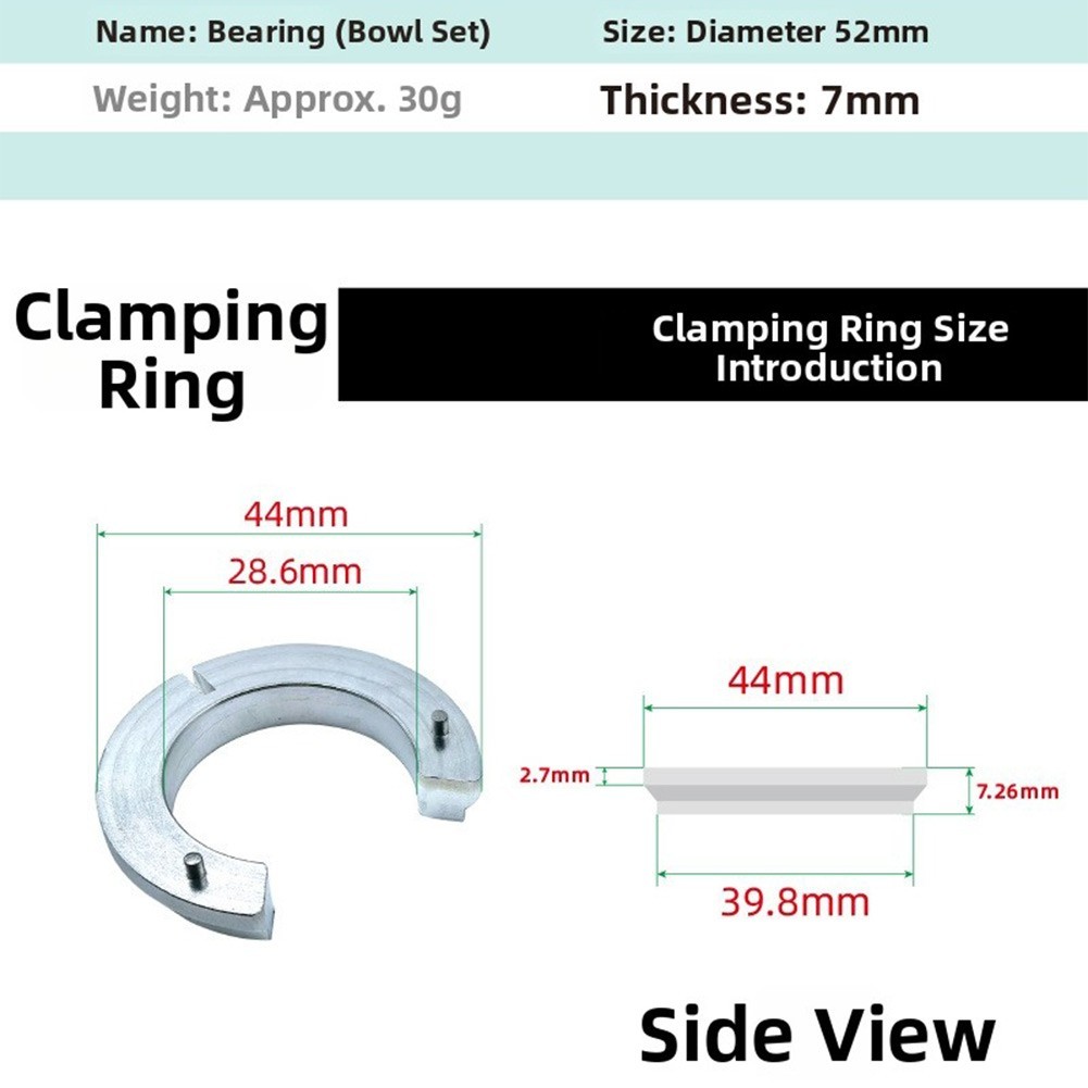 Bicycle Internal Cable Routing Conversion Headset Adapter 41.8 (42) to 52mm