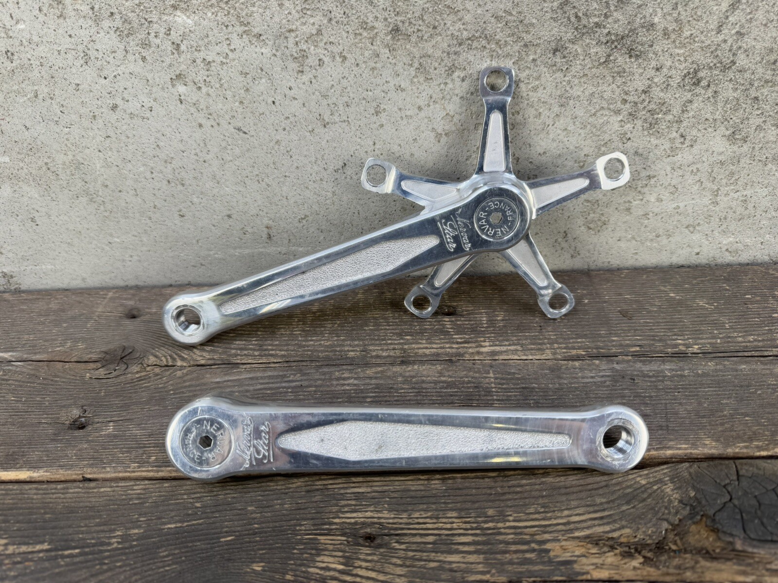 Nervar Star Crankset Vintage Roadbike Bmx 130 Bcd France
