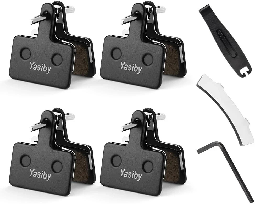 4 Pairs MTB Disc Brake Pads Resin & Semi-Metallic Quiet W/ Install Kit E-Bike US
