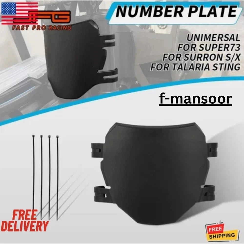 ODI Black Number Plate With Zip Ties For Downhill MTB’s EBikes Surrons
