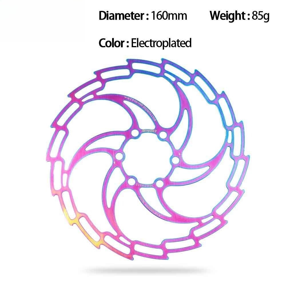 MTB Disc Brake Rotor Oil Slick 160 180 203mm 6-Bolt Hollow Lightweight
