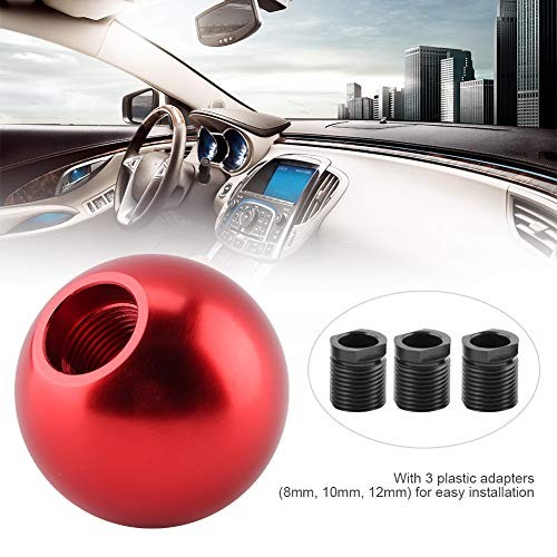 Shift Knob Head Universal Round Shift Knob Red Aluminum Manual Gear Stick