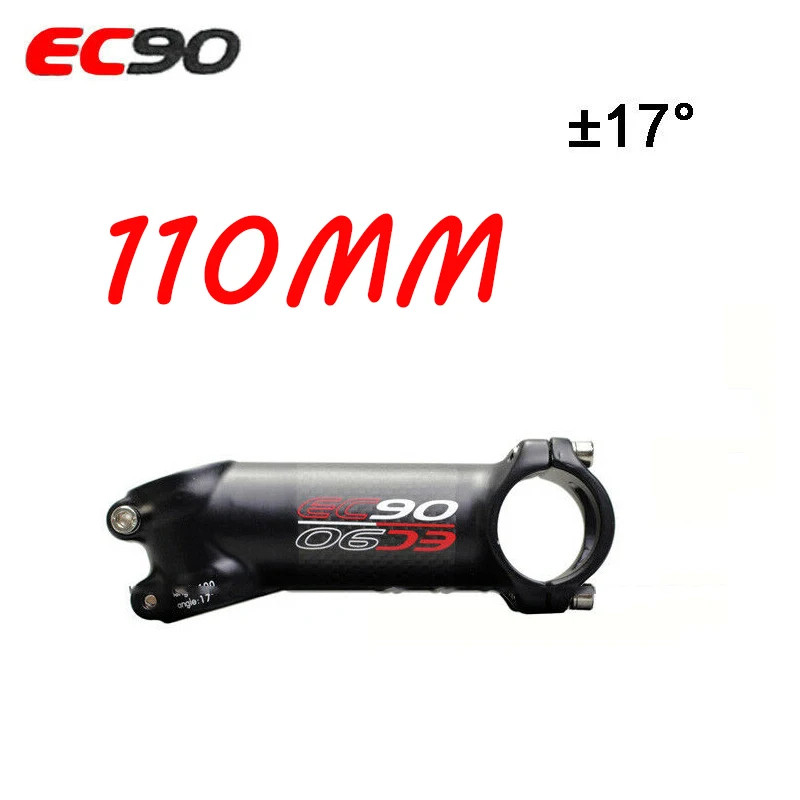 Carbon Fiber 31.8mm MTB Road Bicycle Stem 6/17 Degrees 60-120mm Handlebar Stems
