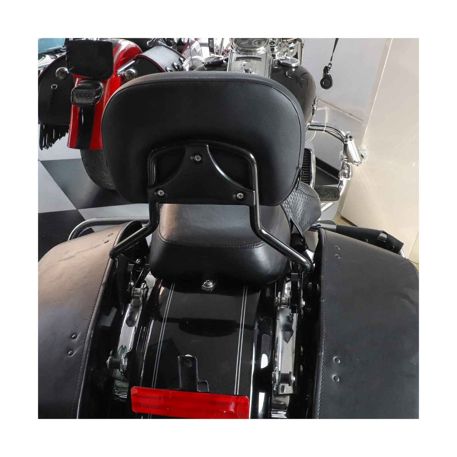 AUFER Detachable Upright Passenger Backrest Sissy Bar w/Back Rest Pad Compati…