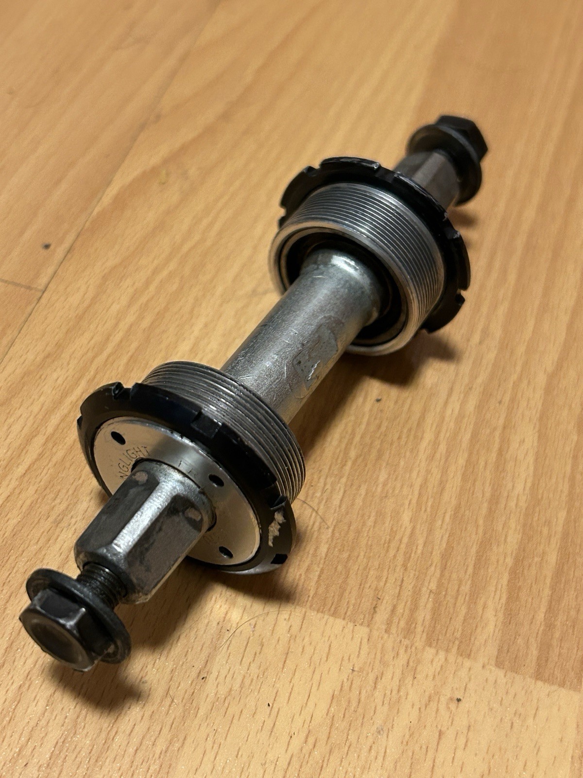 Vintage STRONGLIGHT Bottom Bracket 68 x 123 mm Triple BSA Cartridge Steel Axle