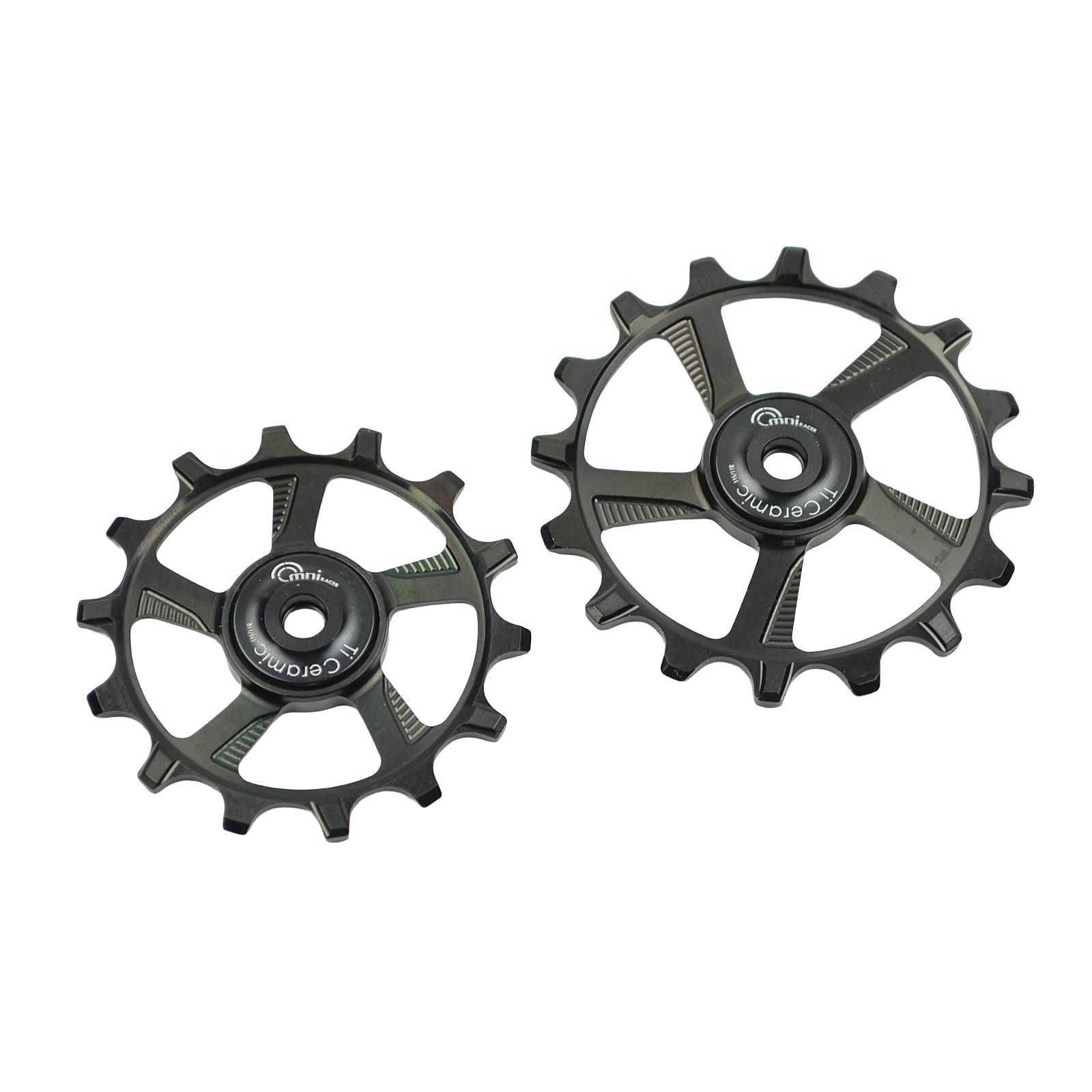 OMNI Racer Ti Ceramic Oversize Derailleur Pulleys Fits Shimano 12-Speed MTB