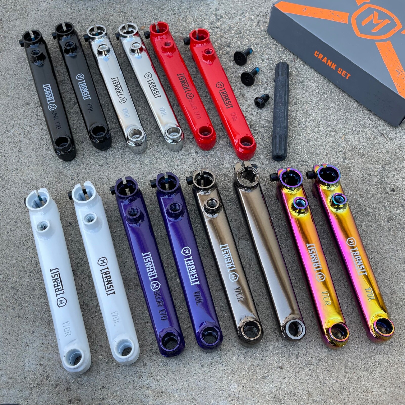 MISSION TRANSIT V2 CRANK 3 PIECE BMX CRANKS FIT CULT SUBROSA KINK SUNDAY RANT