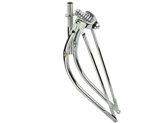 26″ Bent Springer Fork Bicycle,Bike Cruiser,Chopper Lowrider Chrome