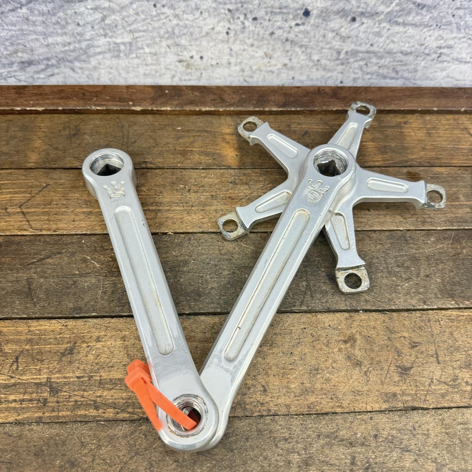 Vintage Sugino Crown Crankset 171mm 144 BCD Old School BMX Arms 5-Arm Alloy