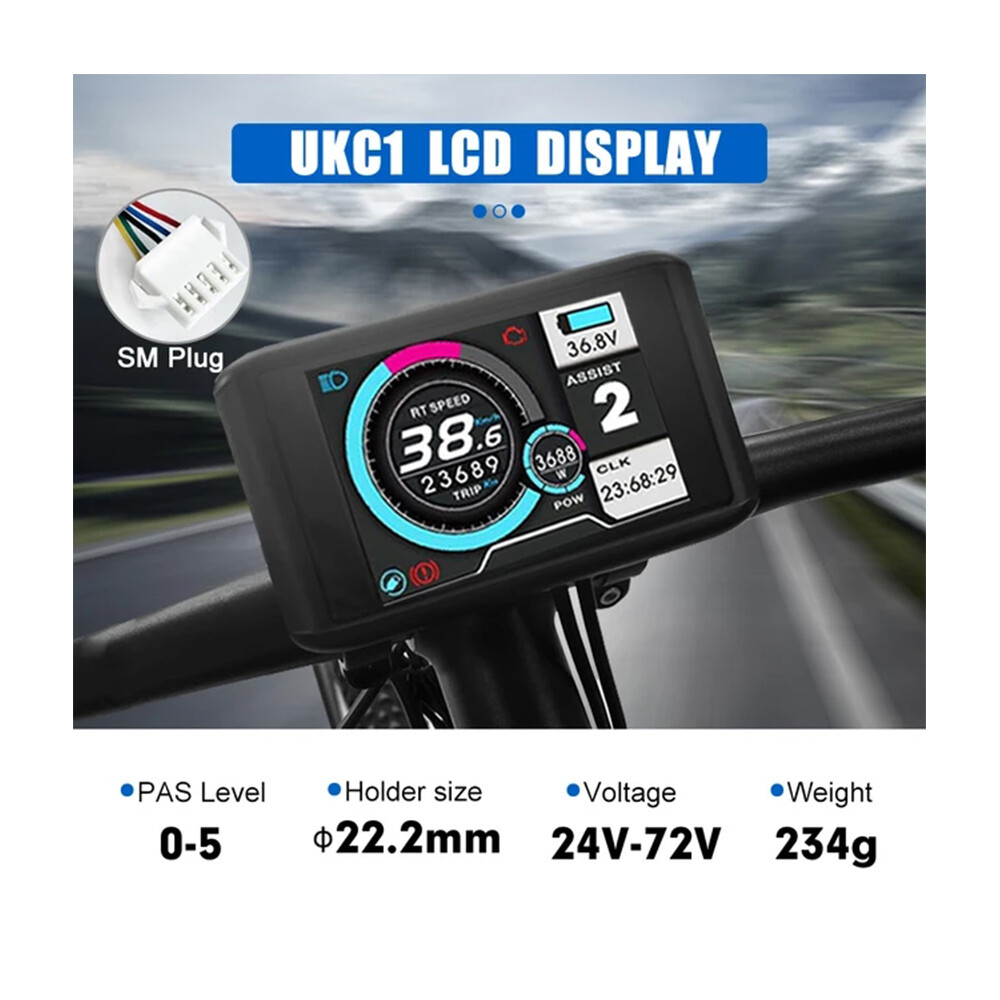 Electric Bicycle JN S866 S900 GD01 UKC1 UKC3 LCD SM/WP Plug Ebike Color Display