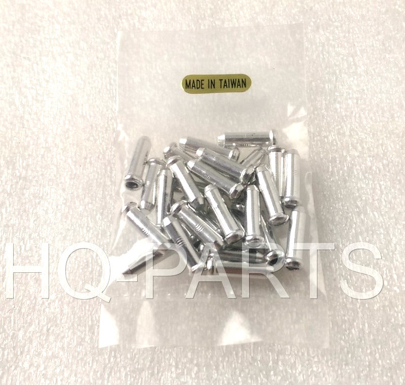 NEW 50 pcs ALUMINUM BIKE BICYCLE SHIFTER BRAKE CABLE TIPS CAPS ENDS CRIMPS