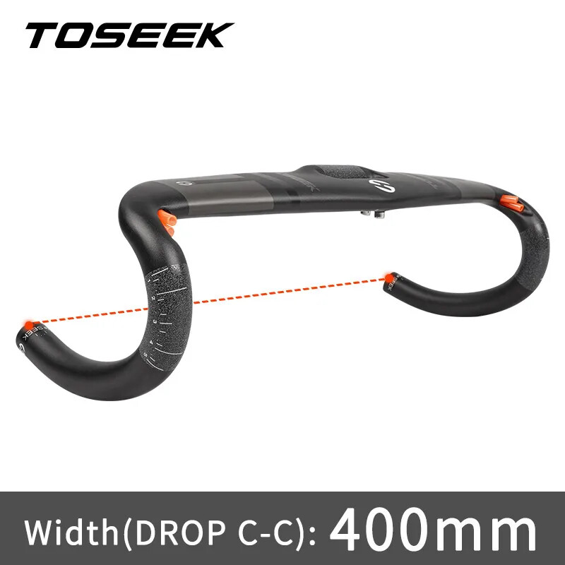 400/420/440mm Road Bike Full Carbon Handlebar Bent Bar 40/42/44 Cm Internal Rout