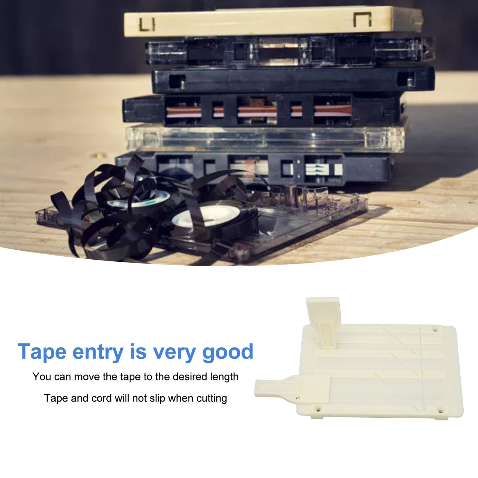 ｀1/4 10in Tape Splicing Set Perfect Fit Opening Cassette Tape Splicing Set Fo