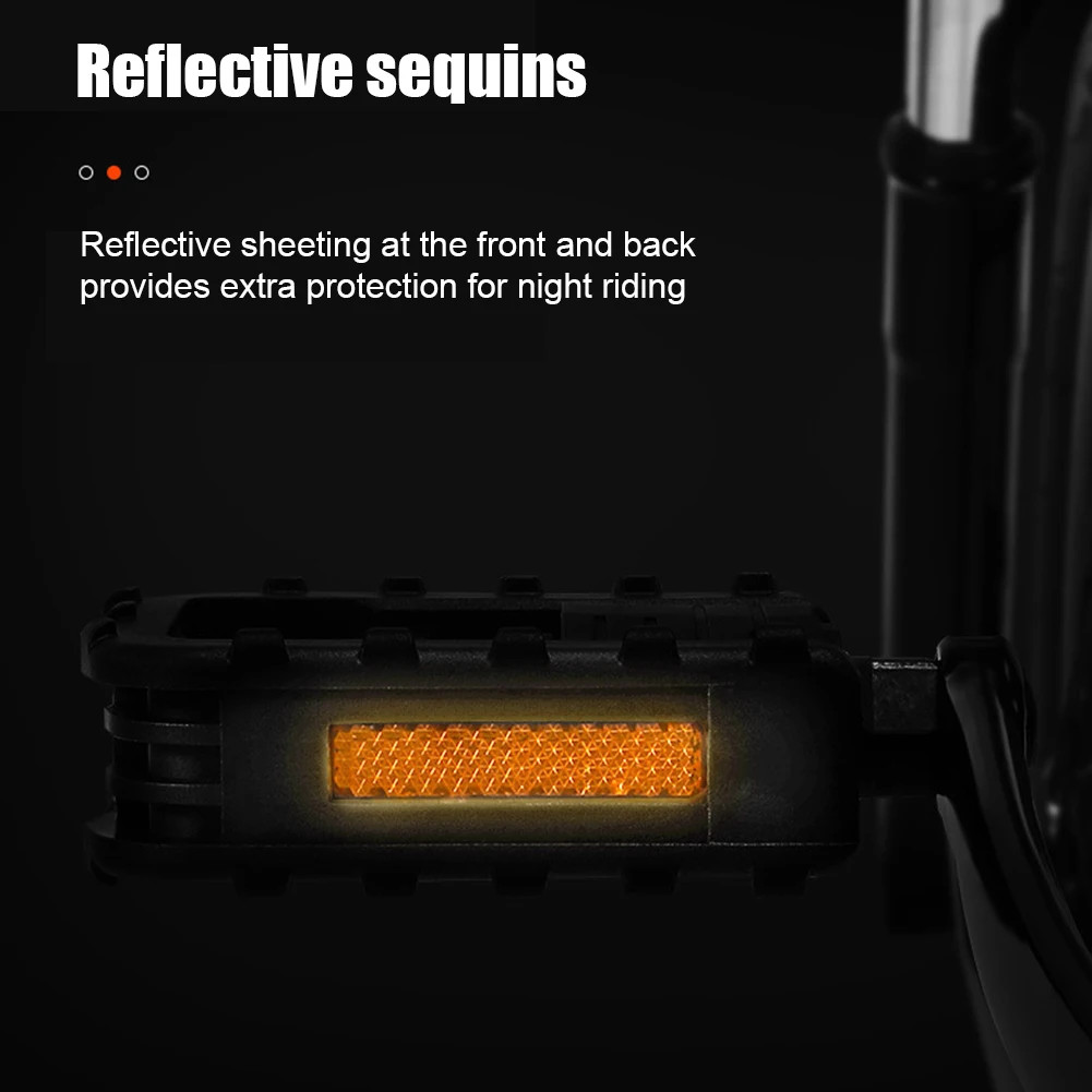 Folding Bike Pedals Universal Platform Reflector E-Bike Cycling Pedals
