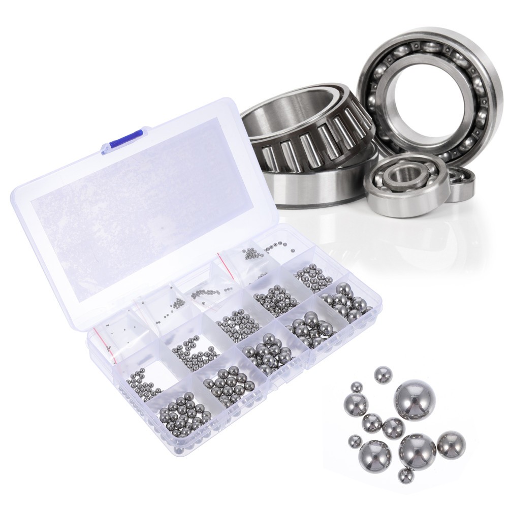 580Pcs Stainless Steel Balls Durable Bearing Steel Balls for Home Use Silver