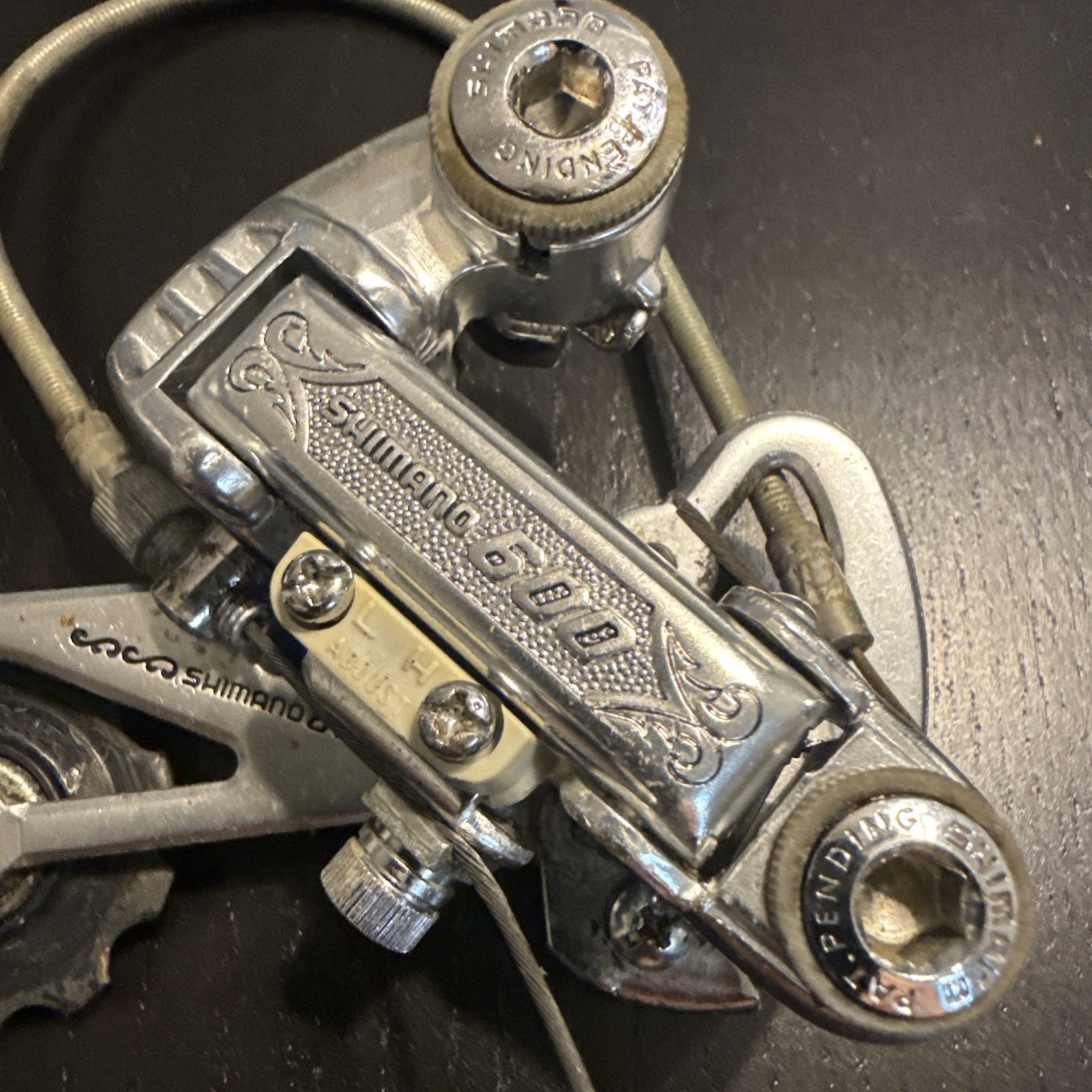 Vintage Shimano 600 Arabesque 6 Speed Derailleur Long Cage With Springy Housing