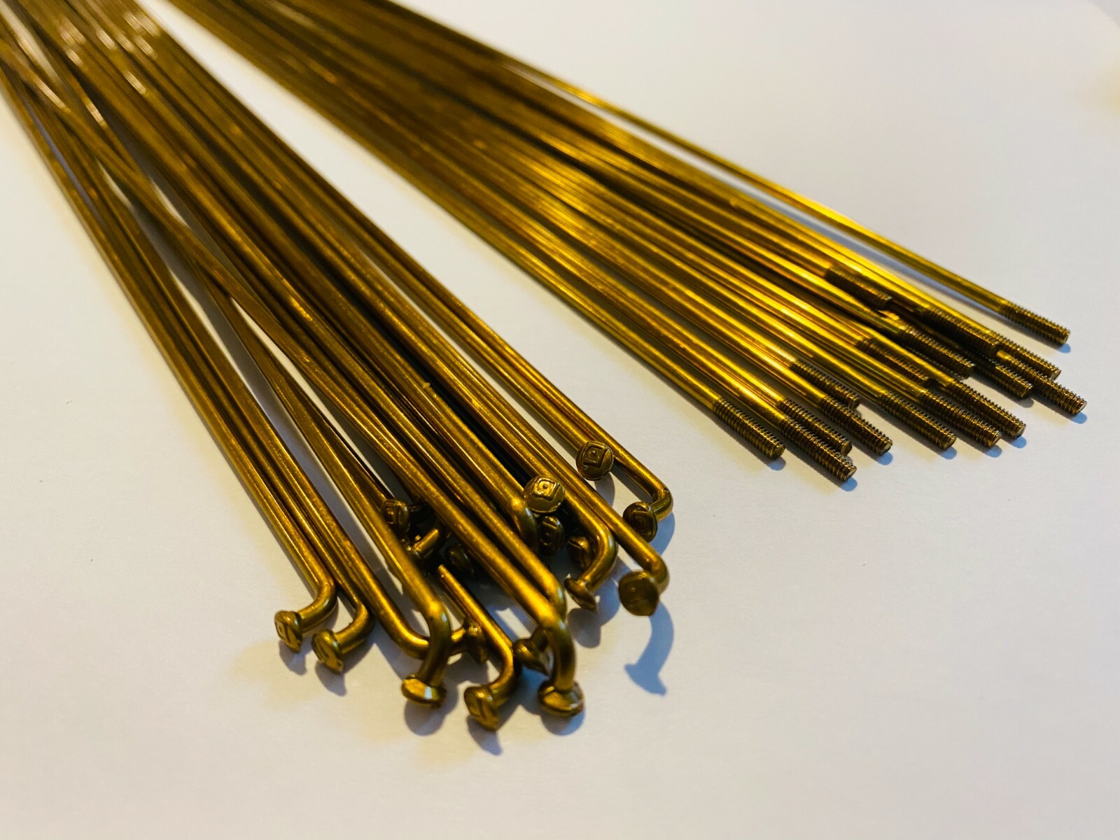 Bicycle Spokes & Nipples – 14G Stainless Steel – GOLD (CHOOSE YOUR LENGTH)