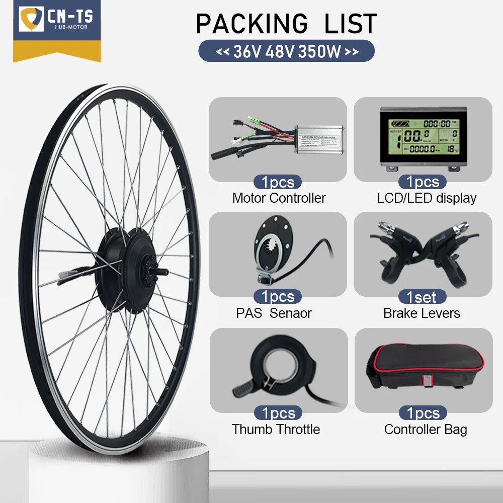 MTB E-Bike Conversion Kit 36V 48V 350W Rear Rotate/Cassette Hub Motor Wheel
