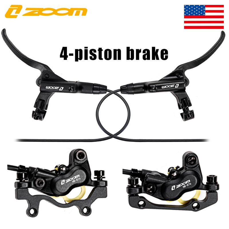 ZOOM HB876 4 Pistons Hydraulic Disc Brake Mountain Bike Front Rear IS/PM 160mm