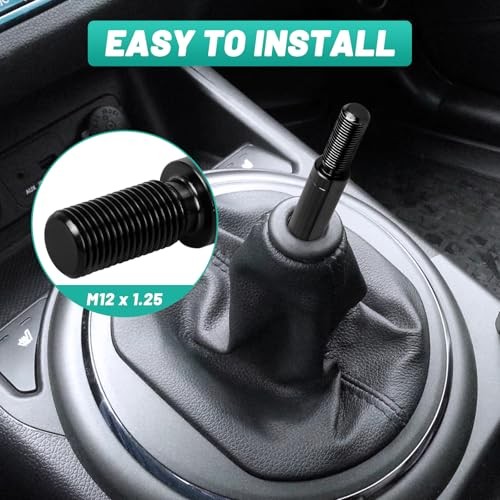10 Inch Shifter Extension, M12x1.25 Gear Shift Knob Extender 10 Inches Black