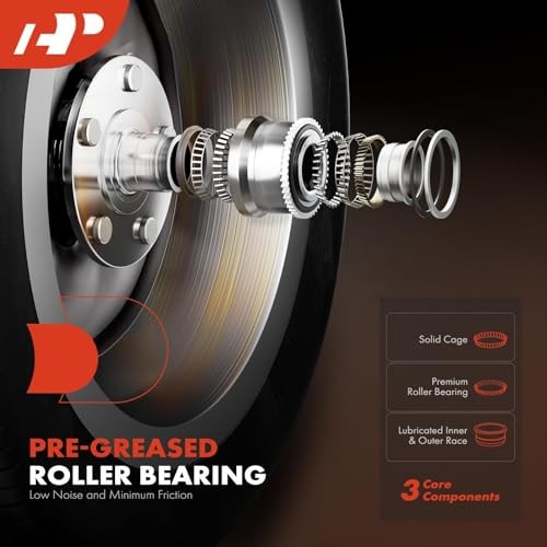 Front Wheel Bearing and Hub Assembly with ABS & 5-Lug Compatible with Dodge