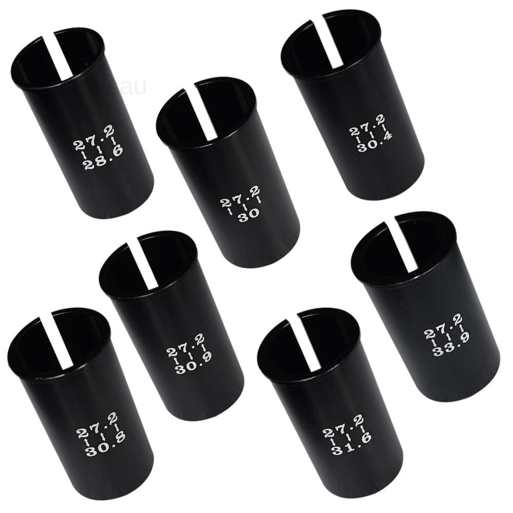 Set of 7 Sizes Bike Seat Post Adapter Shim Seat Post Adapter Bicycle Seat Tube